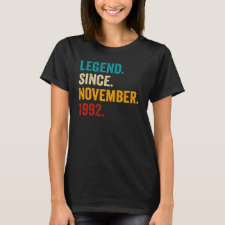 30 Years Old  30th Bday Men Legend Since November  T-Shirt