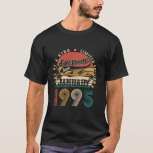 30 Years Old Awesome January 1995 Vintage 30th Bir T-Shirt