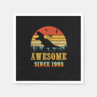 30 Years Old Awesome Since 1993 30th Birthday Dino