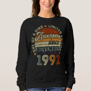 30 Years Old Awesome Since November 1992 30th Bir Sweatshirt