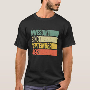 30 Years Old  Awesome Since September 1992 30th Bi T-Shirt