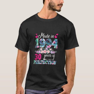 30 Years Old Born In 1994 Floral 30th Birthday Wom T-Shirt
