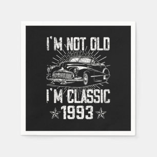 30 Years Old Classic Car 1993 Limited Edition 30th Napkin