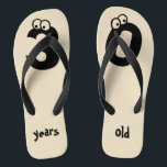 30 years old Funny Numbers Birthday Jandals<br><div class="desc">Are you looking for a cool and funny 30th birthday gift idea?
How about these funny 30 years old design flip flops?
The numbers 3 and 0 have a cute and funny 'eyeball' design on them!</div>