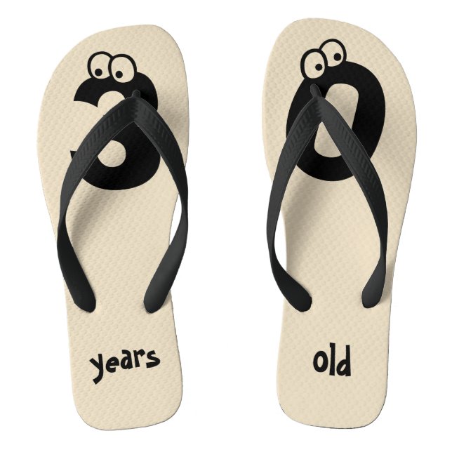 30 years old Funny Numbers Birthday Jandals (Footbed)