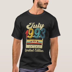 30 Years Old Gifts Retro July 1993 Cassette 30th B T-Shirt