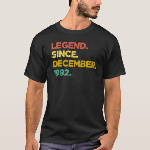 30 Years Old  Legend Since December 1992 30th Birt T-Shirt