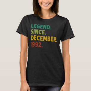 30 Years Old Legend Since December 1992 30th Birt T-Shirt
