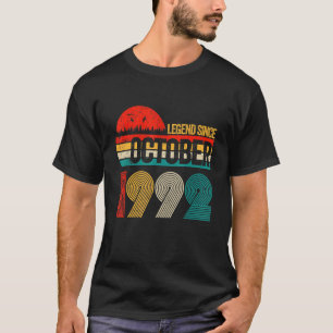 30 Years Old  Legend Since October 1992 30th Birth T-Shirt
