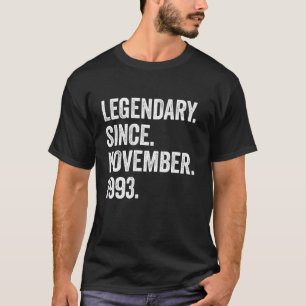 30 Years Old Legendary Since November 1993 30th Bi T-Shirt