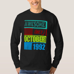 30 Years Old Vintage 1992 Born October Fantastic S T-Shirt