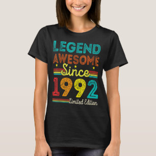 30 Years Old Vintage Legend Awesome Since 1992 30t T-Shirt
