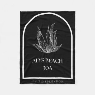30a Florida Alys Beach Vacation Souvenir Graphic Fleece Blanket