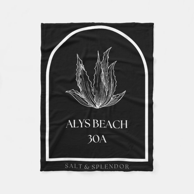 30a Florida Alys Beach Vacation Souvenir Graphic  Fleece Blanket (Front)