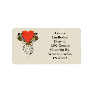 30s Valentine Heart in Red Label