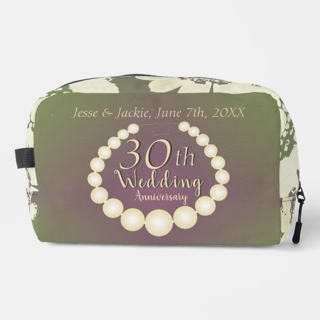 30th/12th Pearl Anniversary Print Cut Sew Bag (Front)