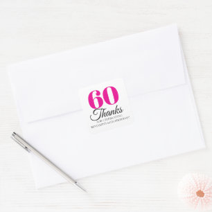30th 40th 50th 60th 70th 80th Birthday Party Favou Square Sticker