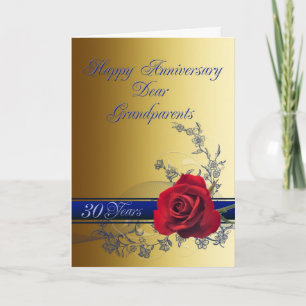 30th Anniversary card for Grandparents