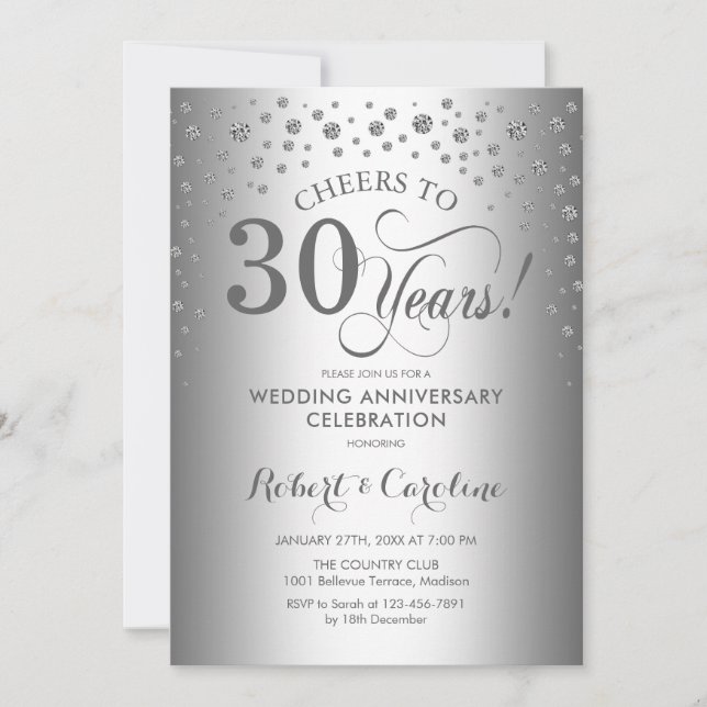 30th Anniversary Celebration - Silver Invitation (Front)
