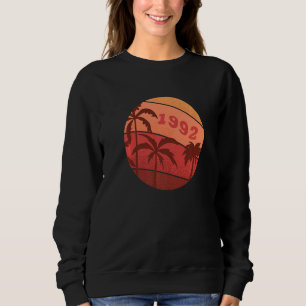 30th Anniversary Classic Retro Palm Sunset Birthda Sweatshirt