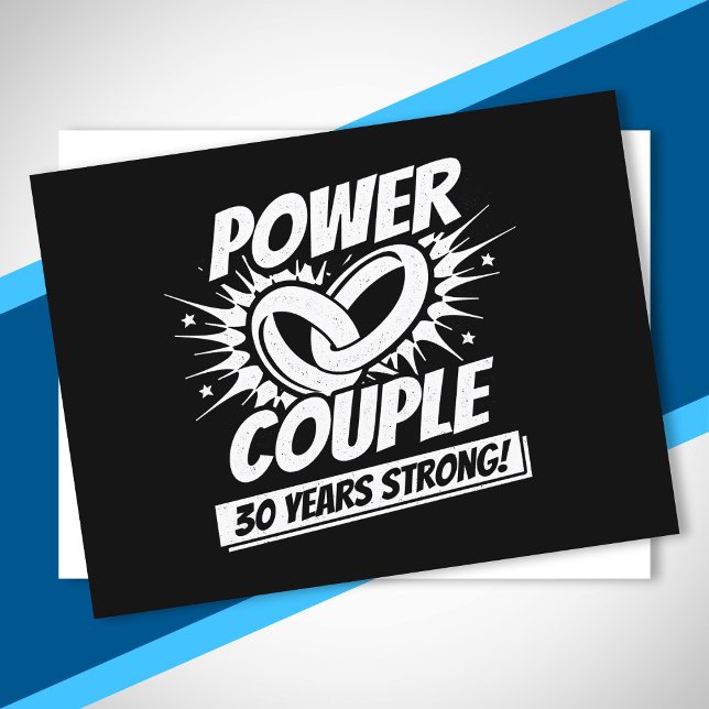 30th Anniversary Couples Married 30 Years Strong Postcard (Creator Uploaded)