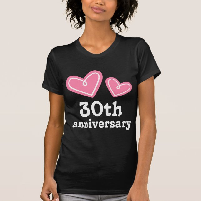 30th Anniversary Gift Hearts T-Shirt (Front)
