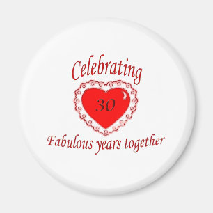 30th. Anniversary Magnet