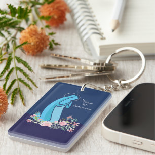 30th Anniversary of Religious Life Nun Pink Flower Key Ring