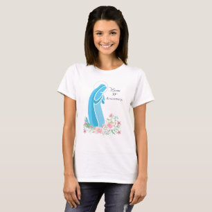 30th Anniversary of Religious Life Nun Pink Flower T-Shirt