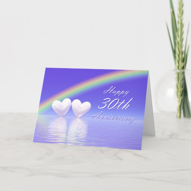 30th Anniversary Pearl Hearts Card (Front)