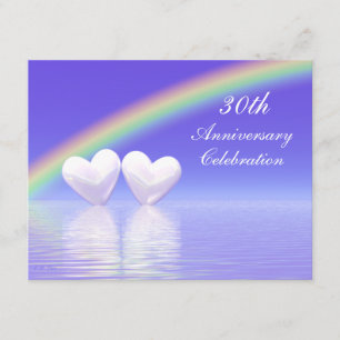 30th Anniversary Pearl Hearts Invitation