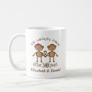 30th Anniversary Personalised His and Hers Mugs