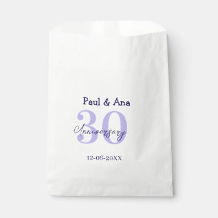 30th anniversary purple bold letter name simple re favour bags