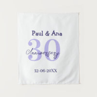 30th anniversary purple bold letter name simple re