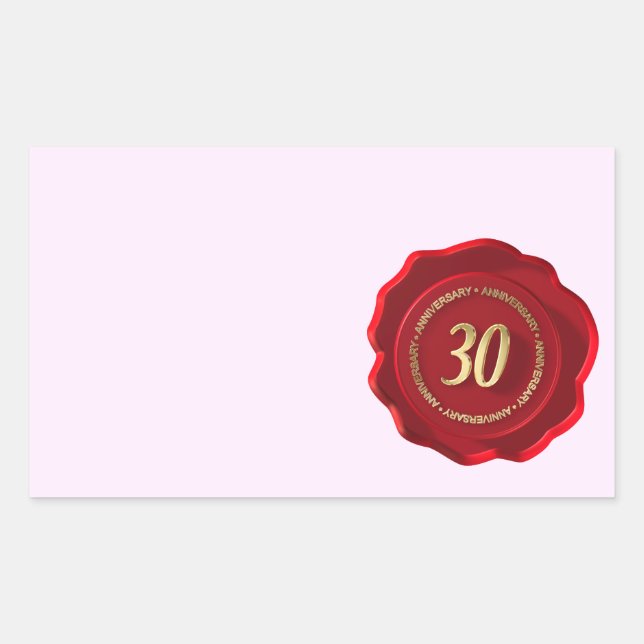 30th anniversary red wax seal (Front)