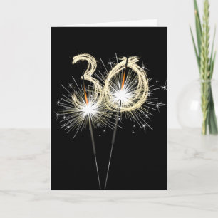 30th Anniversary Sparklers on Black Card