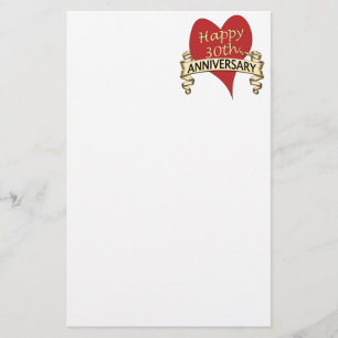 30th. Anniversary Stationery