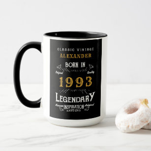 30th Birthday 1993 Design Your Own Vintage Mug