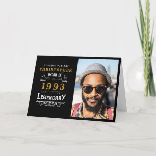 30th Birthday 1993 Photo Template Legendary
