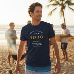 30th Birthday 1996 Personalised Custom Name Blue T-Shirt<br><div class="desc">Celebrate turning the big 3-0 with this unique and personalised 30th birthday t-shirt! Perfect for anyone born in 1996, this design proudly declares they are "Setting the Standards" since their birth year. It's a fun and thoughtful gift for a milestone birthday party, family gathering, or just a great way to...</div>