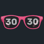 30TH BIRTHDAY 30 pink PARTY SUNGLASSES<br><div class="desc">30 FUNGLASSES!</div>