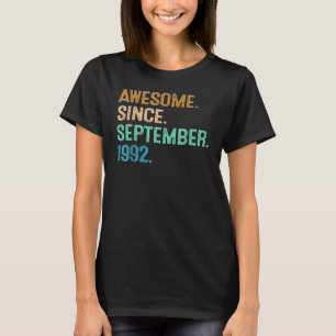 30th Birthday  30 Year Old Awesome Since September T-Shirt