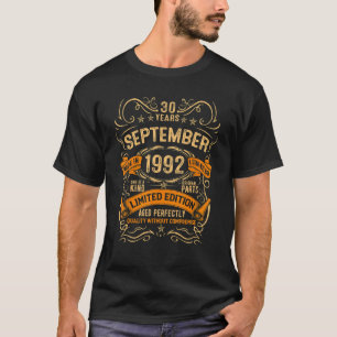 30th Birthday   30 Year Old   Vintage September 19 T-Shirt