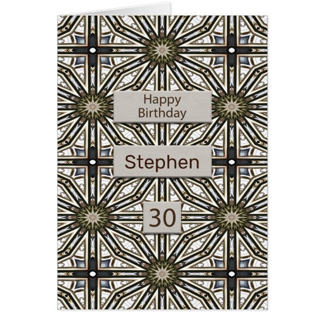 30th Birthday Abstract Mandala Design (Front)