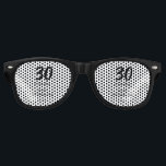 30th birthday add name date year black  retro sunglasses<br><div class="desc">editable design</div>