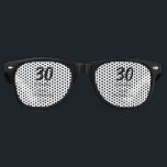 30th birthday add name date year black  retro sunglasses<br><div class="desc">editable design</div>