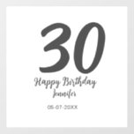 30th birthday add name date year black template<br><div class="desc">editable design</div>