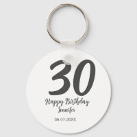 30th birthday add name date year black template