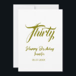 30th birthday add name date year gold template thi<br><div class="desc">editable design</div>