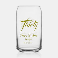 30th birthday add name date year gold template thi